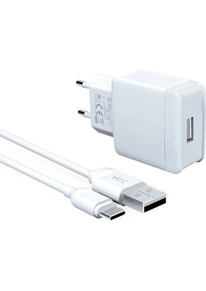 Omix X5 Nfc / X6 / X4 Uyumlu 18W Hızlı Şarj Aleti 3.0A Usb-A To Type-C