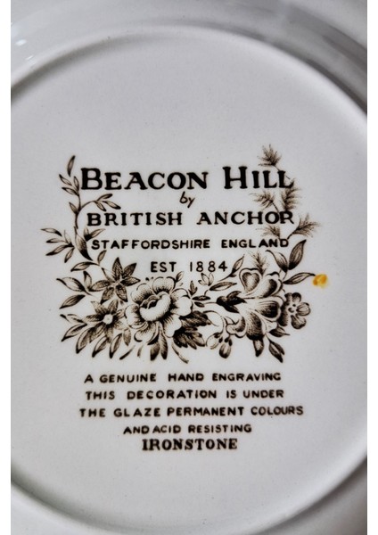British Anchor Beacon Hill Ingiliz Vintage Pasta Tabağı 17.5 cm fırsatları