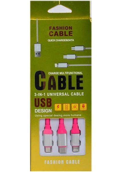 Suffie Mtl 3 In 1 USB Kablo