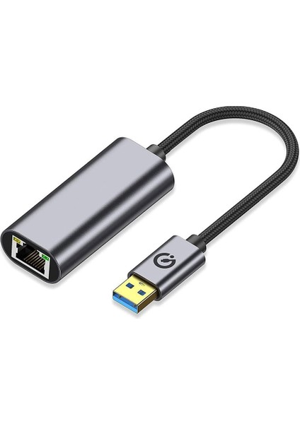 QG03 Usb-A To RJ45 Usb3.0 Ethernet Dönüştürücü Kablo 1000MBPS 22CM