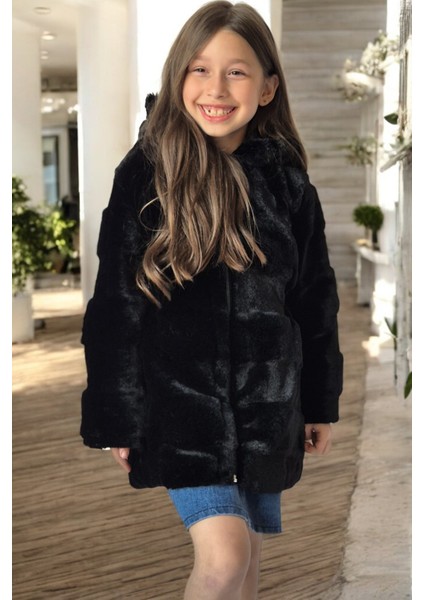 Kız Çocuk Içi Astarlı Astarlı Peluş Ceket Mont Kaban modelleri