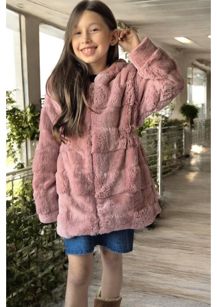 Kız Çocuk Içi Astarlı Astarlı Peluş Ceket Mont Kaban