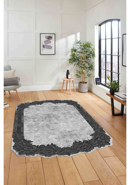 Dijital Lazer Kesim Akrilik Model Yıkanabilir Kaymaz Yolluk Mutfak Salon Halısı, Lazer-37-Gri, fiyatları