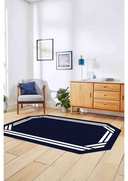 Dijital Lazer Kesim Kesik Çizgili Yıkanabilir Kaymaz Yolluk Mutfak Salon Halısı, Lazer-48-Lacivert, fiyatları