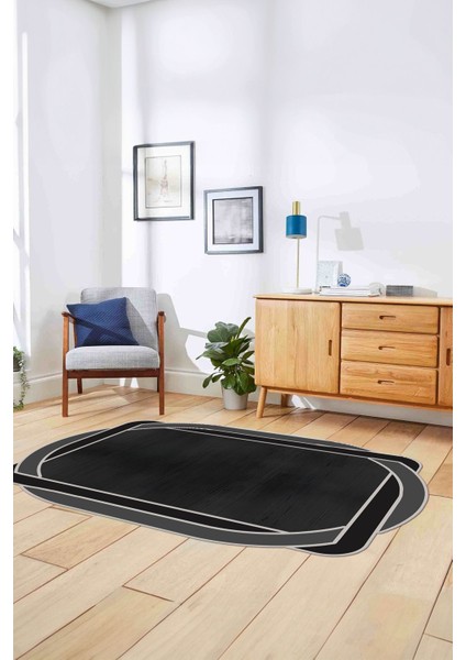 Dijital Lazer Kesim Kenar Geçişli Yıkanabilir Kaymaz Yolluk Mutfak Salon Halısı, Lazer-47-Gri, fiyatları