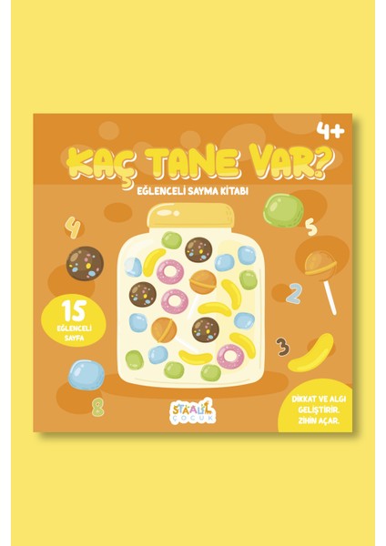 Kaç Tane Var? Sayma Kitabı - 4+ Yaş Aktivite Kitabı - Okul Öncesi Etkinlik