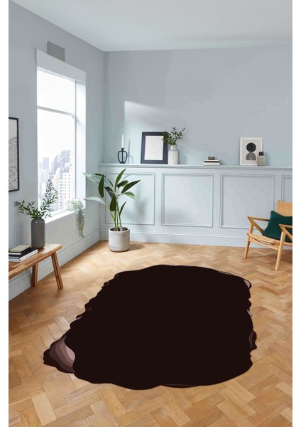 Dijital Lazer Kesim Sade Model Yıkanabilir Kaymaz Yolluk Mutfak Salon Halısı, Lazer-38-Bordo,