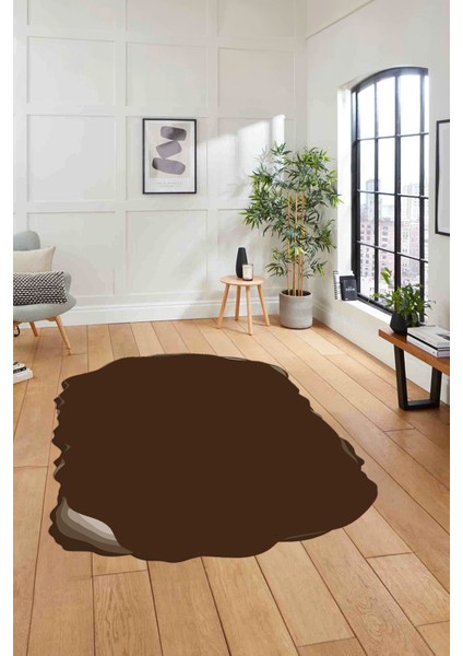 Dijital Lazer Kesim Sade Model Yıkanabilir Kaymaz Yolluk Mutfak Salon Halısı, Lazer-38-Kahve, fiyatları