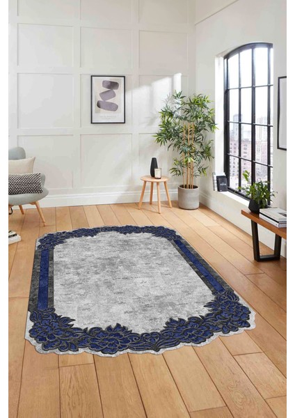 Dijital Lazer Kesim Akrilik Model Yıkanabilir Kaymaz Yolluk Mutfak Salon Halısı, Lazer-37-Lacivert, fiyatları