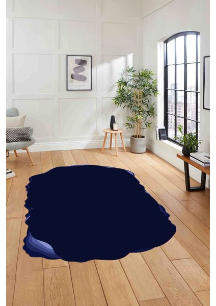 Dijital Lazer Kesim Sade Model Yıkanabilir Kaymaz Yolluk Mutfak Salon Halısı, Lazer-38-Lacivert, fiyatları
