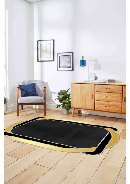 Dijital Lazer Kesim Kenar Geçişli Yıkanabilir Kaymaz Yolluk Mutfak Salon Halısı, Lazer-47-Gold, fiyatları