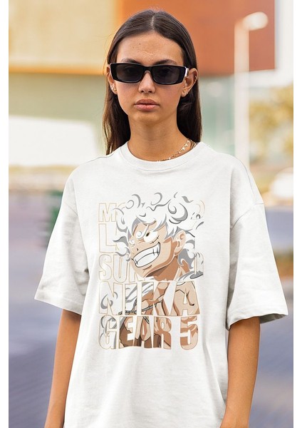 Nika Gear 5 Anime Karakter Baskılı Unisex Oversize Tişört