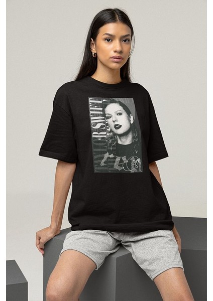 Tasarım Red Taylor Swift Baskılı Unisex Oversize Tişört