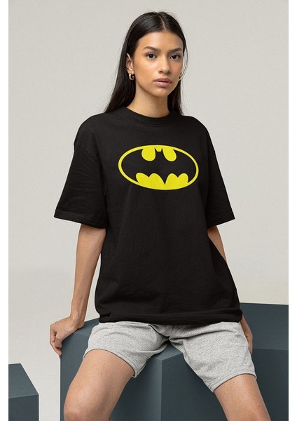 The Batman Kahraman Karakter Baskılı Unisex Oversize Tişört modelleri