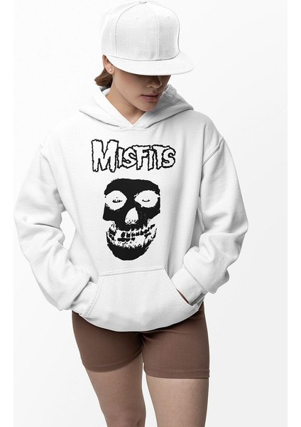 Misfits Müzik Grubu Baskılı Unisex Oversize Hoodie fiyatları