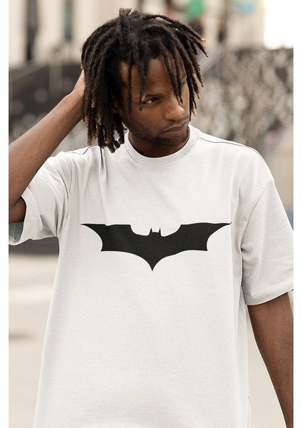 Batman Logo Baskılı Unisex Tişört, Oversize Batman Tişört fiyatları