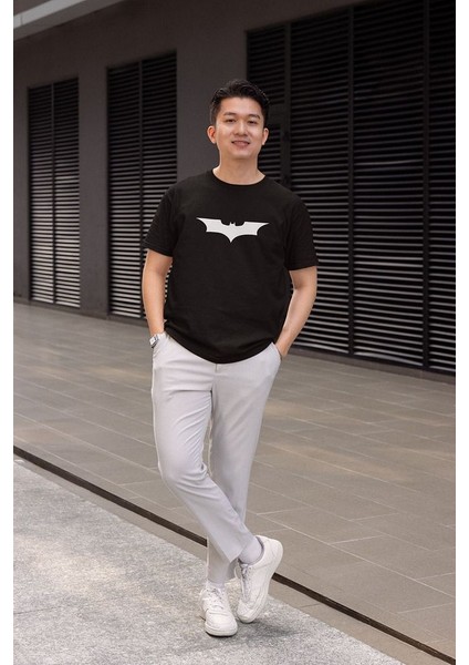 Batman Logo Baskılı Unisex Tişört, Oversize Batman Tişört fiyatları