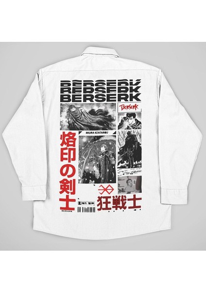 Anime Berserk Tasarım Baskılı Cepli Gömlek