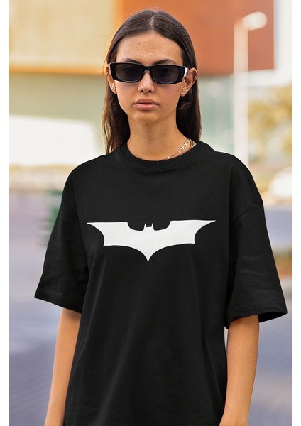 Batman Logo Baskılı Unisex Oversize Tişört fiyatları