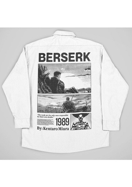 Berserk Anime Baskılı Cepli Gömlek
