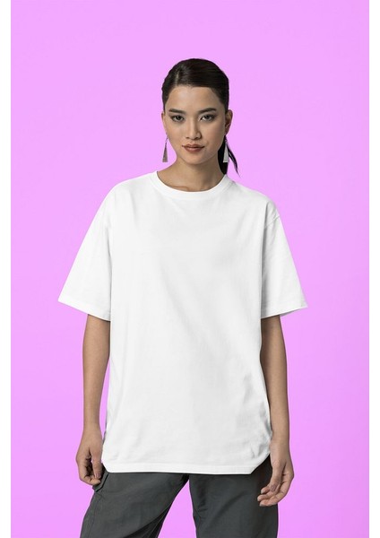 Unisex Oversize Baskısız Basic Tişört