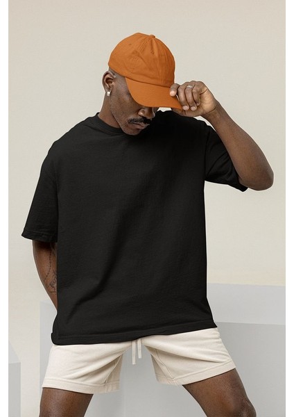 Düz Basic Oversize Tişört, Unisex Baskısız Tişört