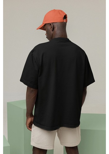 Düz Basic Oversize Tişört, Unisex Baskısız Tişört