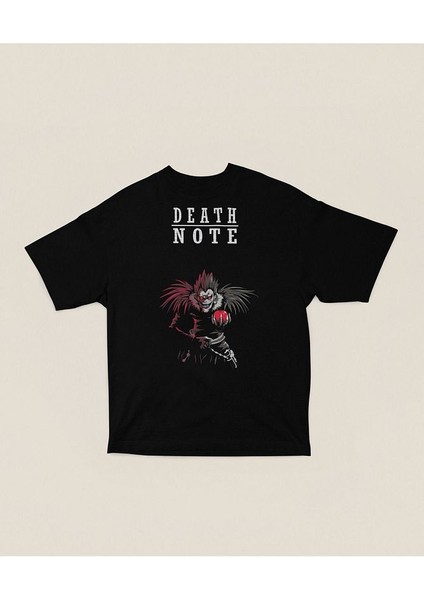 Death Note Baskılı Unisex Oversize Anime Tişört