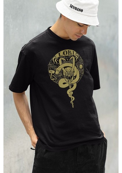 Karakter Tasarım Loki Baskılı Unisex Oversize Tişört