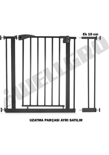 Bebek Güvenlik Kapısı 10 cm Uzatma Parçası - Siyah