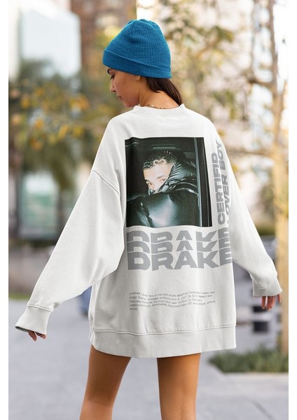 Drake Şarkıcı Baskılı Unisex Oversize Rapper Sweatshirt