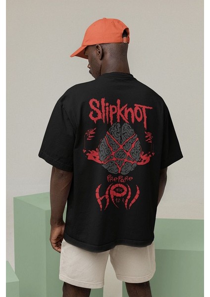 Slipknot Prepare Baskılı Unisex Oversize Rock Metal Tişört
