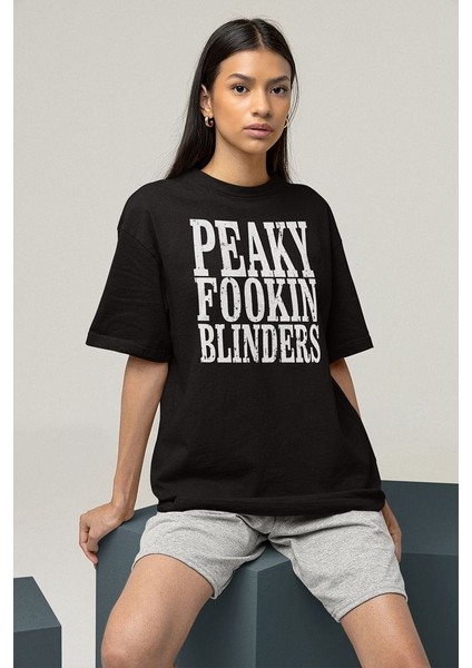 Peaky Fookin Blinders Dizi Baskılı Unisex Oversize Peaky Blinders Tişört fiyatları