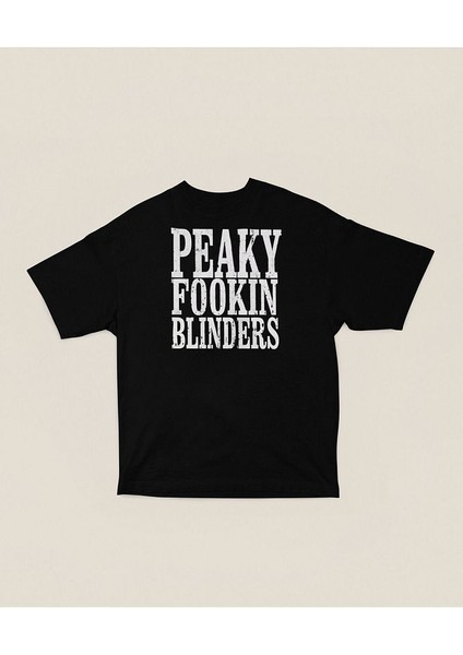 Peaky Fookin Blinders Dizi Baskılı Unisex Oversize Peaky Blinders Tişört modelleri