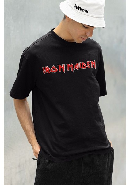 Iron Maiden The Number Of The Beast Baskılı Unisex Oversize Rock Metal Tişört fiyatları