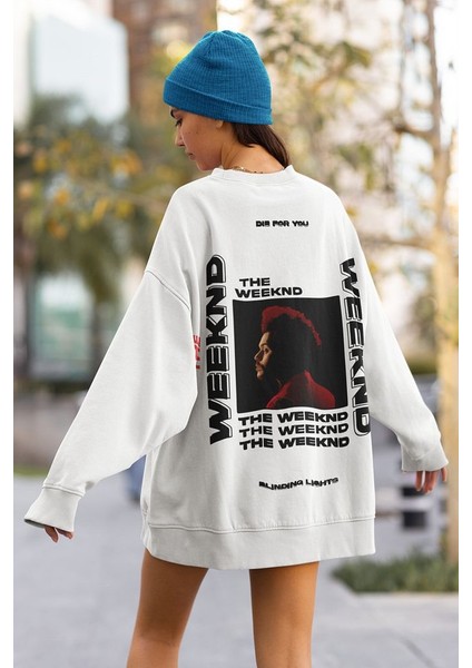 The Weeknd Şarkıcı Baskılı Unisex Oversize Rapper Sweatshirt