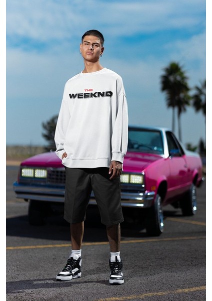 The Weeknd Şarkıcı Baskılı Unisex Oversize Rapper Sweatshirt