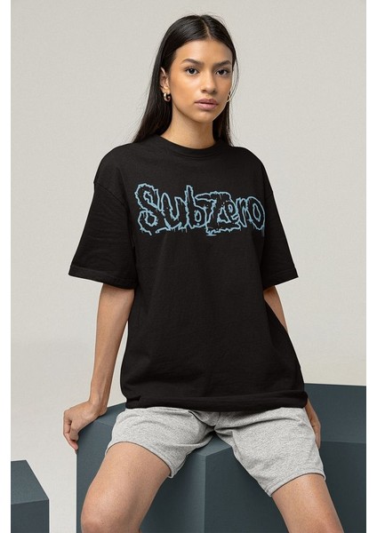 Subzero Baskılı Unisex Oversize Anime Karakter Tişört