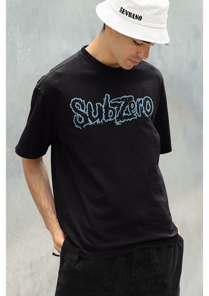 Subzero Baskılı Unisex Oversize Anime Karakter Tişört
