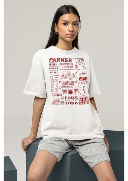 Peter Parker 2001 Spider-Man Baskılı Unisex Oversize Marveel Tişört fiyatları