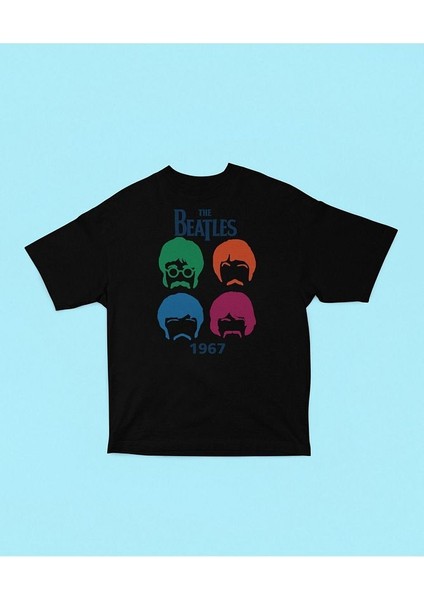 1967 The Beatles Müzik Grubu Baskılı Unisex Oversize Tişört