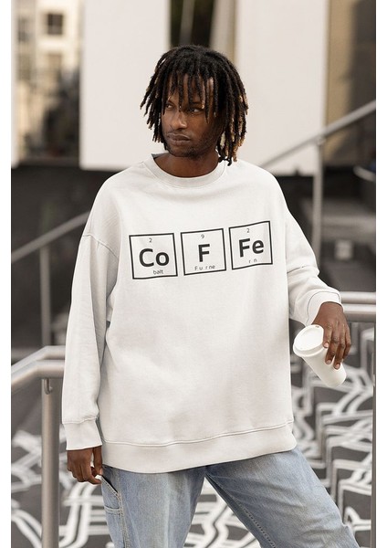 Coffe Yazılı Unisex Oversize Tasarım Sweatshirt fiyatları