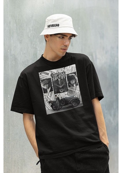 Thomas Shelby Baskılı Unisex Tişört, Oversize Peaky Blinders Tişört