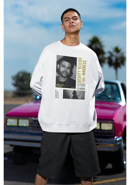 The Weeknd Beauty Behind The Madness Yazılı Unisex Oversize Rapper Sweatshirt fiyatları