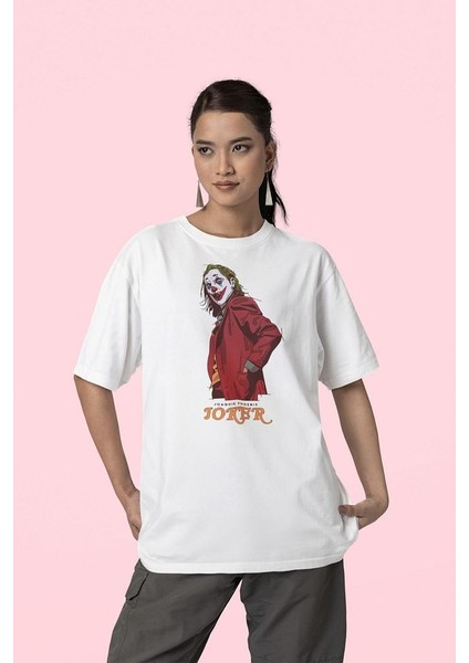 Joaquin Phoenix Joker Baskılı Unisex Oversize Tişört fiyatları