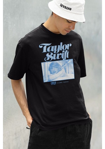 Tasarım Taylor Swift Baskılı Unisex Oversize 1989 Tişört