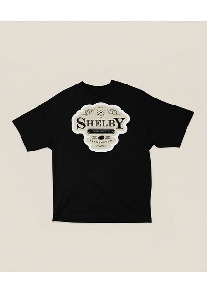 Shelby Company Limited Birmingham Baskılı Unisex Peaky Blinders Oversize Tişört modelleri