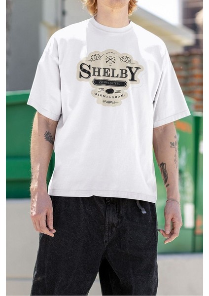 Shelby Company Limited Birmingham Baskılı Unisex Peaky Blinders Oversize Tişört
