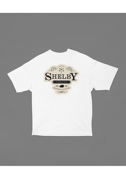Shelby Company Limited Birmingham Baskılı Unisex Peaky Blinders Oversize Tişört modelleri