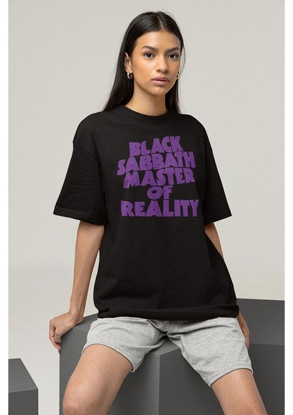 Black Sabbath Master Of Reality Yazılı Unisex Oversize Müzik Grubu Tişört